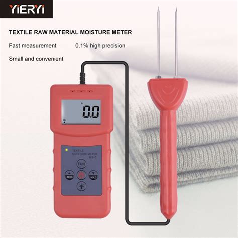 Textile Moisture Meter Tester Clothes Cotton Yarn Wool Moisture 